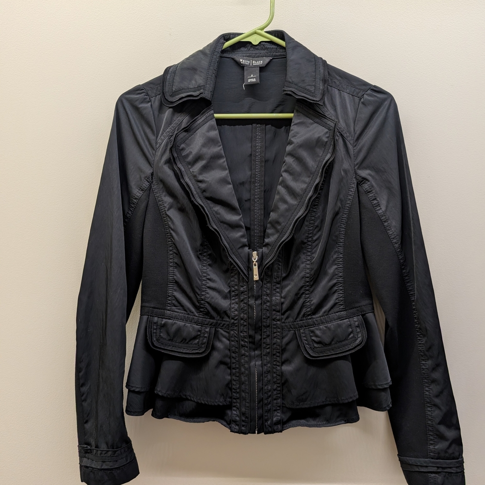 White House Black Market Black Peplum Jacket